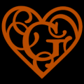 Heart Script Letter G 02