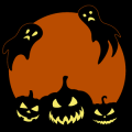 Pumpkins and Ghost 01