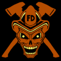 Firefighter Skull and Cross Axes 02