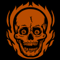 Skull inside Flames