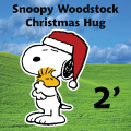 Snoopy Woodstock Christmas Hug 2ft