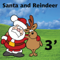 Santa and Reindeer 3ft