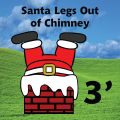Santa Legs Out of Chimney 3 Foot