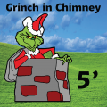 Grinch in Chimney 5 Foot