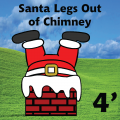 Santa Legs Out of Chimney 4ft