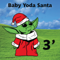 Baby Yoda Santa 3 Foot