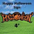 Happy Halloween Sign 4ft
