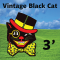 Vintage Black Cat 3 Foot