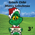 Grinch Chibi Merry Grinchmas 3ft
